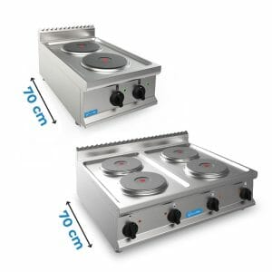 PLAQUES ÉLECTRIQUES DE TABLE PROFONDEUR 70 cm