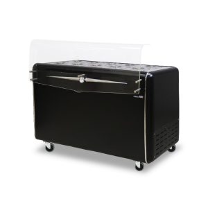 Banc à glace vintage noir pour 10 carapines de 7,5 litres + 8 de réserve de température de -5°C à -20°C