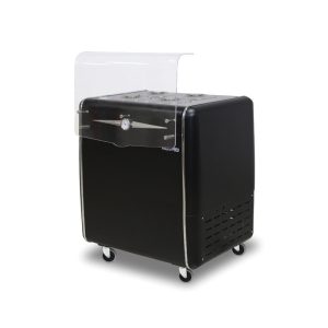 Banc à glace vintage noir pour 4 carapines de 7,5 litres + 2 de réserve de température de -5°C à -20°C