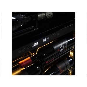 Cave à vin premium double température à réfrigération ventilée pour 256 bouteilles - grilles en métal à Z – Image 2