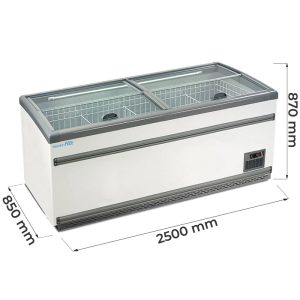 Congélateurs Îles supermarché statique avec dégivrage automatique et température de -18°C à -21°C - capacité 1040 lt