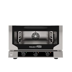 Four électrique ventilé pour 3 plaques GN 1/1 à convection avec vapeur- commandes mécaniques