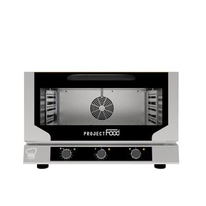 Four électrique ventilé pour 3 plaques EN 60x40 à convection avec vapeur - commandes mécaniques
