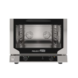 Four électrique ventilé pour 4 plaques GN 1/1 à convection avec  humidification - commandes mécaniques