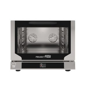 Four électrique ventilé pour 4 plaques GN 1/1 à convection avec humidification - commandes tactiles