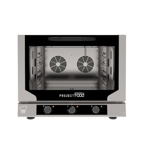 Four électrique ventilé pour 4 plaques GN 1/1 à convection avec vapeur - commandes mécaniques