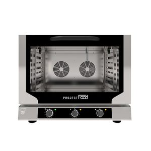 Four électrique ventilé pour 4 plaques EN 60x40 à convection avec vapeur - commandes mécaniques