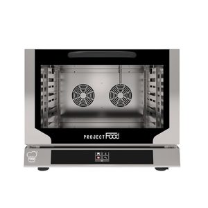 Four électrique ventilé pour 4 plaques EN 60x40 à convection avec vapeur - commandes tactiles