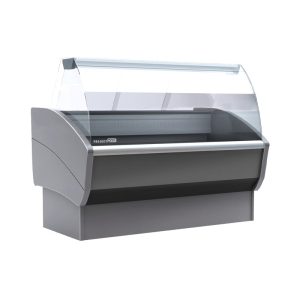 Comptoir de réfrigération pour gastronomie semi-ventilée L 100 cm avec verre incurvé - temp. de +2°C à +5°C