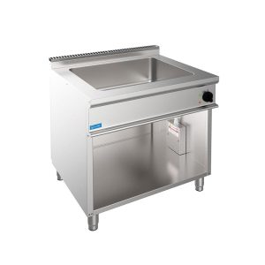 Bain-marie professionnel électrique avec cuve pour 2 bassins GN 1/1 sur compartiment à jour