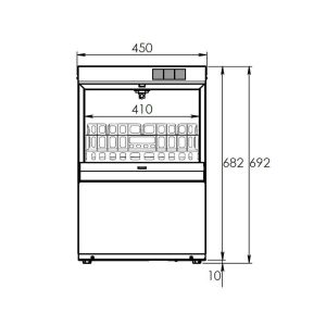 Lave-verres mécanique avec panier Ø 41 cm avec doseur de rinçage et détergent + pompe de vindage – Image 15