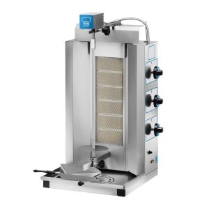 Gyros à gaz professionnel avec 6 brûleurs L480xP500xH940 mm