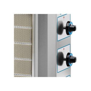 Gyros à gaz professionnel avec 8 brûleurs L480xP500xH1010 mm – Image 3