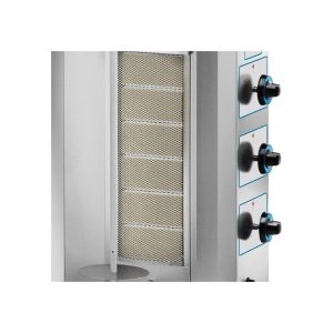 Gyros à gaz professionnel avec 8 brûleurs L480xP500xH1010 mm – Image 5