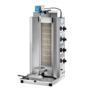 Gyros à gaz professionnel avec 8 brûleurs L480xP500xH1010 mm
