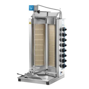 Gyros à gaz professionnel avec 8+8  brûleurs L570xP620xH1200 mm