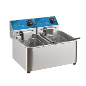 Friteuse électrique de table avec n° 2 cuves de 4 litres - puissance 2000 + 2000 watts