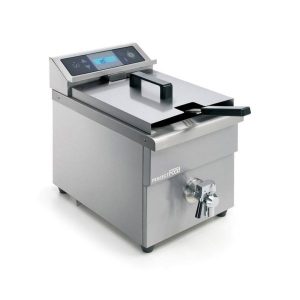 Friteuse à cuve propre électrique de table avec n°1 cuve de 8 litres et robinet - puissance 3500 watts