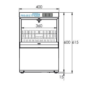 Lave-verres mécanique avec panier 35×35 cm, avec doseur de rinçage et détergent + pompe de vidange – Image 16