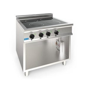 Plaque de cuisson électrique en vitrocéramique à 4 zones de 2,5 kw sur compartiment à jour