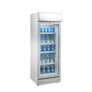 Vitrine réfrigérée pour boissons 270 L argent, température de 0°C à +10°C