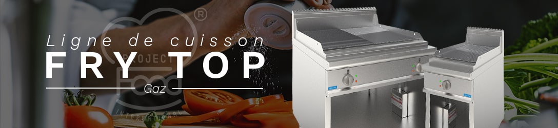 FRYTOP À GAZ - PROF.90 cm
