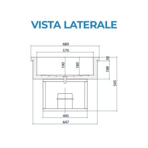 Cuve réfrigérée (temp. de -5°C à +5°C) à encastrer pour 3 bassins GN 1/1 à réfrigération statique et groupe intégré – Image 3
