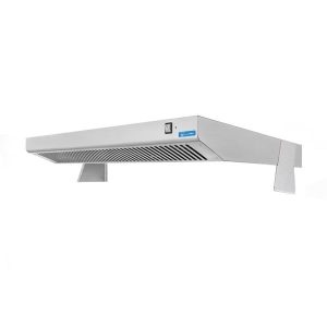 Hotte d’aspiration en acier inox pour fours pizzeria - capacité 400 m³/h