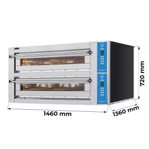 Four à pizza électrique à chambre double pour 9+9 pizzas Ø 35 cm - série EVOX