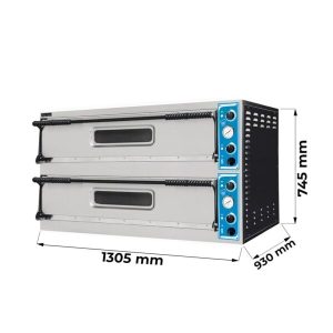 Four à pizza électrique à chambre double pour 6 + 6 pizzas Ø 32 cm - développement en largeur - série EMME