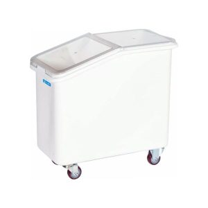 Chariot à farine sur roues en polycarbonate de 102 litres