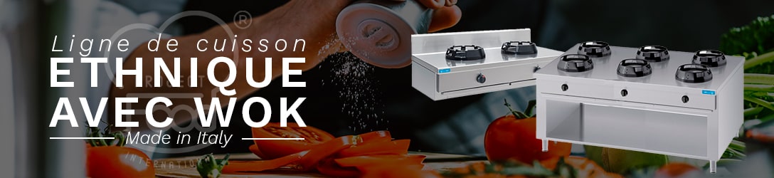 LIGNE DE CUISSON PROFESSIONNELLE ETHNIQUE AVEC WOK