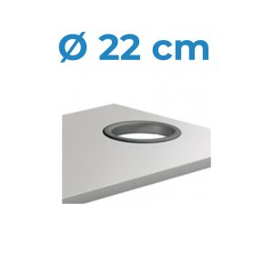 Trou pour déchetterie ⌀ 220 mm avec collier en caoutchouc