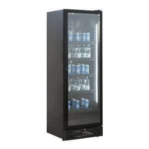 Vitrine réfrigérée pour boissons 380 L noir, température de 0°C à +10°C